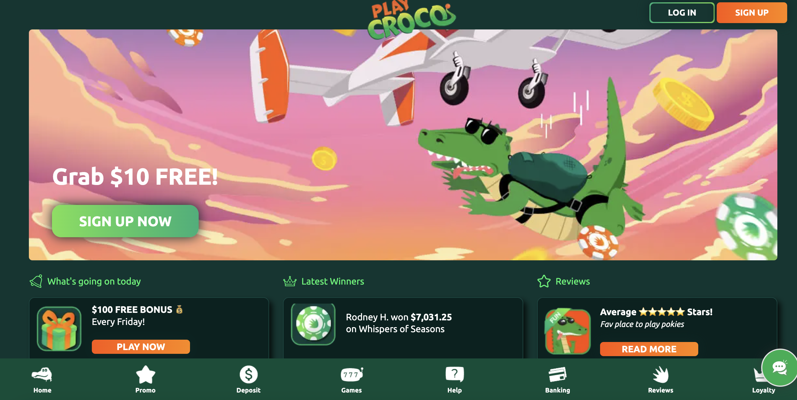 Croco Casino design